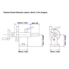 Mini Lathe Tailstock Rear Center Mount Tailstock For 7x12 7x14 0618 Cj18a