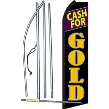 Cash For Gold Flag With Flag Pole And Spike
