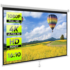 100projection Screen Manual Pull Down 1610 Hd Projector Movie Theater For Home