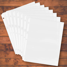 50 Sleeves Clear Plastic Sheet Page Protectors Document Office Ring Binder