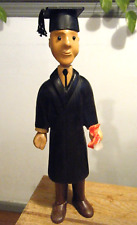 13 Vintage Romer Made In Italy Hand Carved Male Graduate Figure With Diploma