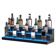 Vevor 40 3step Led Lighted Liquor Bottle Display Bar Shelf Rf Amp App Control