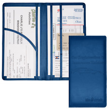 Insurance Registration Document Holder Magnetic Closure Glove Box Organizer Blue