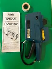 Vintage Garvey Contact Labeler Price Gun Model 22-8 Teal With Booklet