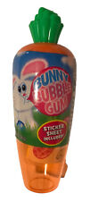 Easter Bunny Bubble Gum And Stickers In Cute Carrot Container 10 Servings