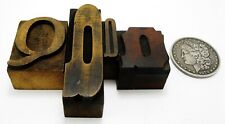 4 Vintage Mixed Font Letterpress Wood Type Qs. Beautiful Patina