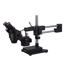 Amscope 7x-45x Binocular Stereo Zoom Microscope With Double Arm Boom Stand
