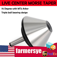 5 Bull Nose Live Center Morse Taper 2 Bull 75 Degree Mt-2 For Lathe 120mm