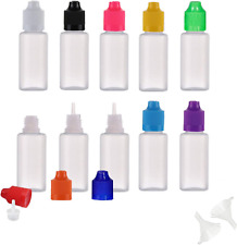 10ps 10ml Ldpe Empty Squeezable Eye Liquid Dropper Container With Mixed Crc Caps