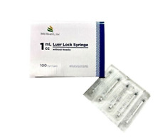 Syringes Wo Needle 1ml 1cc Luer Lock Sterile Syringe No Needle - Box Of 100