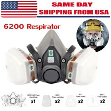 7in1 Half Face Gas Mask Facepiece Spray Painting 6200 Respirator Safety Protect