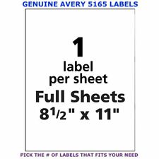 Avery Trueblock Laser Shipping Labels 8.5 X 11 5165 Pick Your Own Of Label