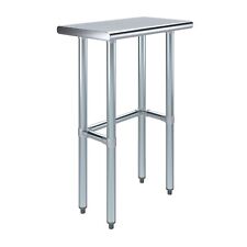 14 In. X 24 In. Open Base Stainless Steel Work Table Residential Commercial