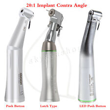 Dental 201 Implant Contra Angle Handpiece E-type Low Speed Led Fiber Optic Zk