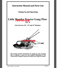 Ih Mccormick No. 4 Little Wonder 2 Bottom Tractor Plow Owners Manual Farmall