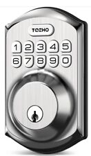 New Teeho Te001 Satin Nickel Keyless Entry Door Lock Keypad Smart Deadbolt Lock