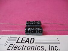 Qty 2 Capacitor  250uf 50-volt Axial 105 Degree Electrolytic  250mfd 50v