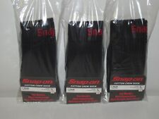 3 Pairs Mens Black Snap-on Crew Socks Large Free Shipping Made In Usa New