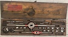 Rare Antique 5497 Craftsman Tap And Die Set Sterling Quality Wood Box Vintage