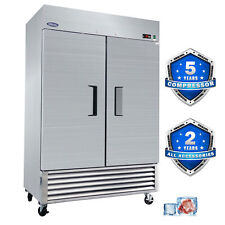 54 Commercial Reach-in Freezer Upright Stainless Steel Solid 2 Doors 49 Cu.ft.