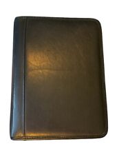 Franklin Covey Planner 8x11 Leather Black Zip 7 Ring Binder W Daily Notes