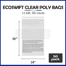 1-1000 24x36 Ecoswift Large Jumbo Self Seal Suffocation Warning Clear Poly Bags