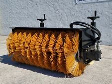 Mini Skid Steer Manual Angle Broom Sweeper Attachment 44 Hd Poly Wire Brush