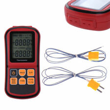 Handheld Digital Dual Channels Thermometer K-type Thermocouple Sensor Tester