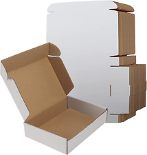 9x6x2 Shipping Boxes Set Of 50 White Small Corrugated Cardboard Box Mailer Box