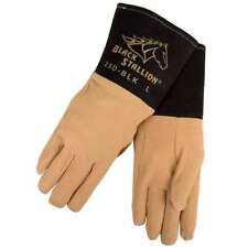 Black Stallion 25d-blk Premium Deerskin Tig Welding Gloves Medium