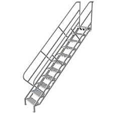 New 11 Step Industrial Access Stairway Ladder Perforated