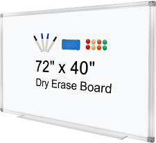 Dry Erase Board For Wall 72x40 Aluminum Presentation Magnetic Whiteboard With