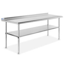 Stainless Steel 72 X 30 Nsf Commercial Kitchen Work Prep Table With Backsplash