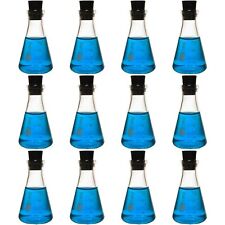 50ml Narrow Mouth Erlenmeyer Flask With Rubber Stopper Glass Pack Of 12