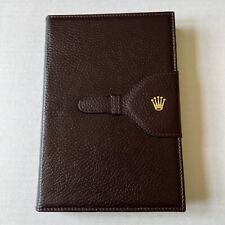 Rolex Montres Notepadjournal Brown Leather Holder 5.5x7.75