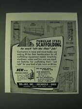 1958 Bil-jax Tubular Steel Scaffolding Ad - For Every Off-the-floor Job