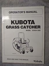 Kubota Gck54-100z Grass Catcher Operators Manual.