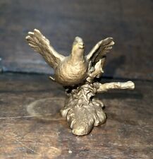 Vintage Bobwhite Quail Birds Figurine Avon 86 Solid Bronze Fine Collectibles