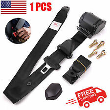 Car Auto Adjustable Retractable 3 Point Safety Seat Belt Straps Kits Accessories