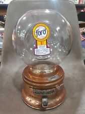 Ford 1 Cent Copper Gumball Machine Vintage Plastic Globe