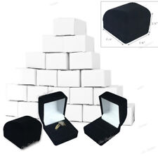 12pc Black Ring Gift Boxes Black Velvet Ring Boxes Jewelry Boxes Cufflinks Boxes
