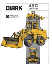 Clark Michigan 45c Wheel Loader Specifications Showroom Sales Brochure