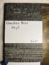 14 Pt Cloister Bold Type Only Set 2300 Pieces - Huge Set