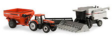 164 Ertl Harvesting Set Gleaner C62 Combine Dt200 Tractor Jm 875 Grain Cart