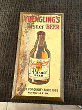 Rare 1930s Yuenglings Beer Toc Tin Over Cardboard Sign Yuengling Pottsville Pa
