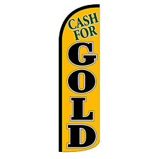 Cash For Gold Extra Wide Windless Swooper Flag