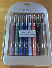 Tul Fine Liner Ultra Fine 0.4 Mm Assorted Barrel Ink Colors Pack Of 8 Pens New