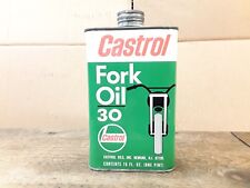 Vintage Castrol Fork 30wt Oil Tin Can Advertising Dirt Bike Motorcycle 1964 Usa