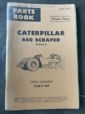 Caterpillar Cat 650 Hydraulic Scraper Parts Catalog Manual 22g1-up Book Guide