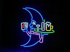 Blue Moon Waitress Beer Poker Chips 17x14 Neon Light Sign Lamp Bar Open Decor
